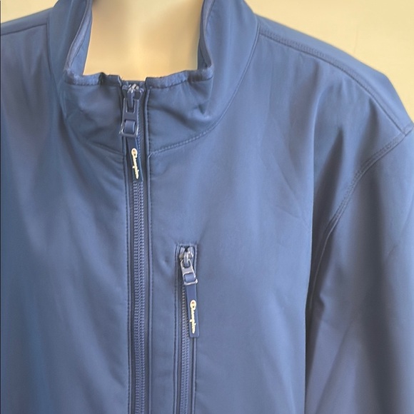 Champion XL Blue Water Resistant Windbreaker Full-Zip Stand-Up Collar - Picture 3 of 12